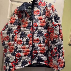 Columbia Navy and Silver Puffer Jacket